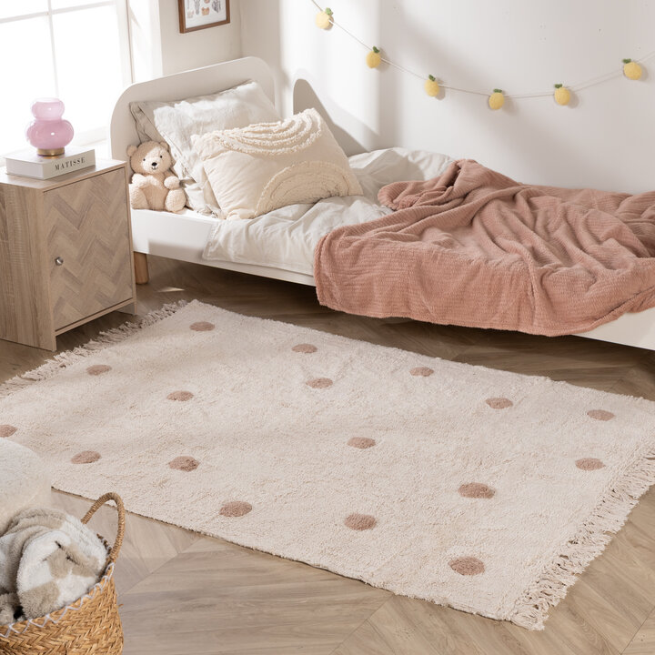 Vloerkleed Kinderkamer - Lou Dots Taupe 