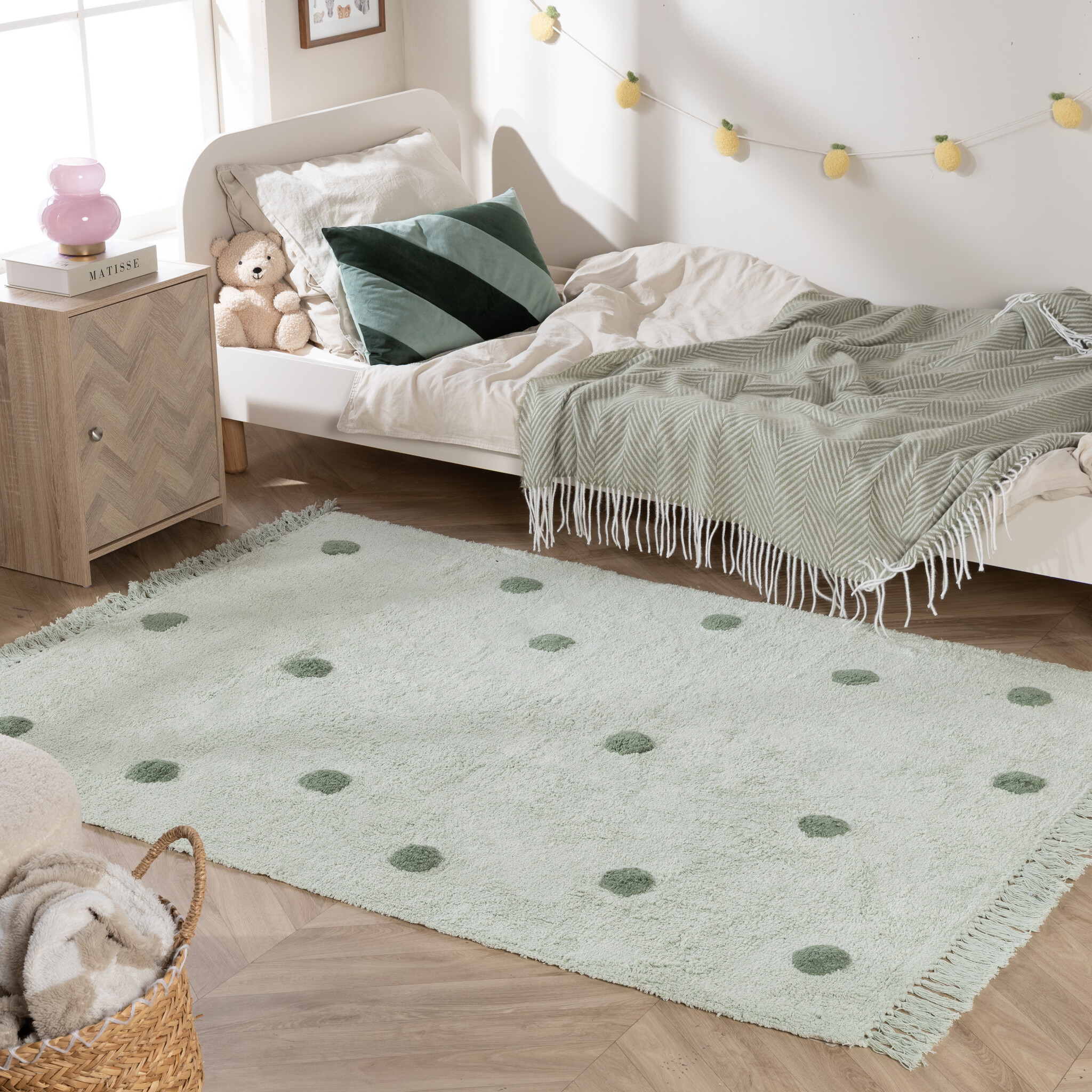 Vloerkleed Kinderkamer - Lou Dots Groen