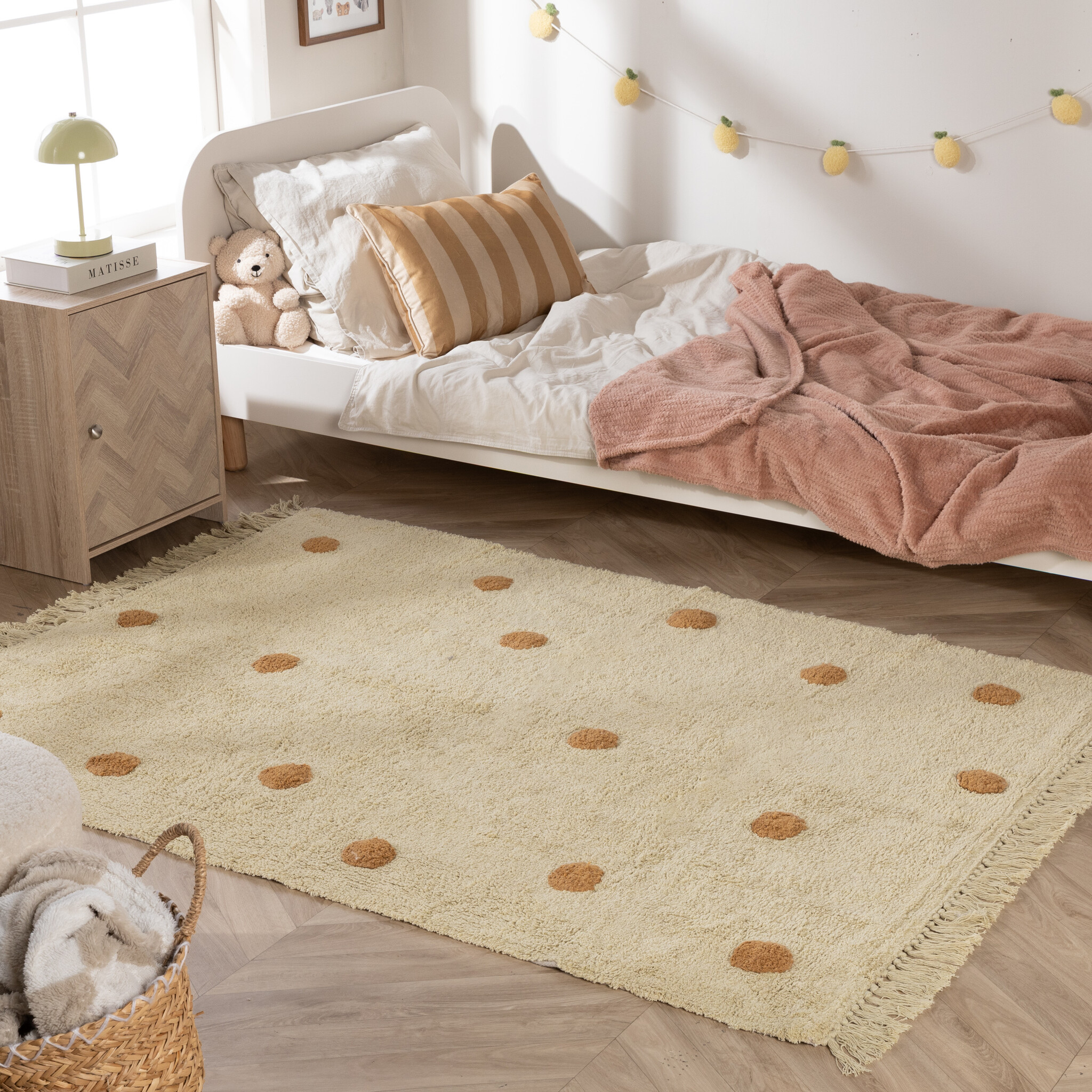 Vloerkleed Kinderkamer - Lou Dots Geel