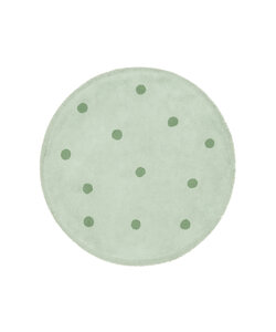 Rond Vloerkleed Kinderkamer - Lou Dots Groen 