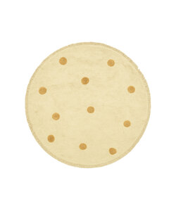 Rond Vloerkleed Kinderkamer - Lou Dots Geel 