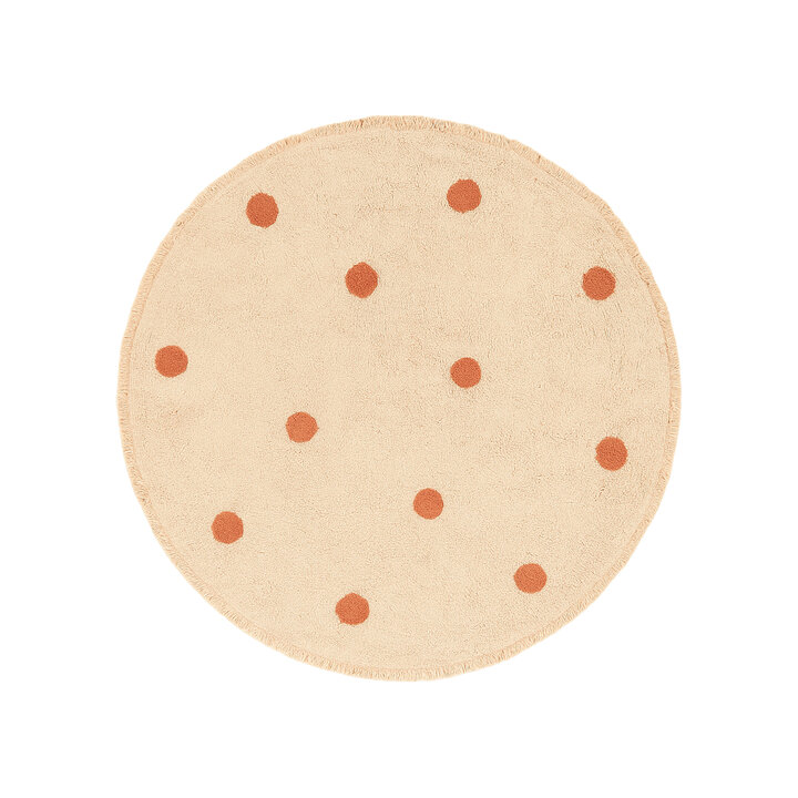 Rond Vloerkleed Kinderkamer - Lou Dots Terra 