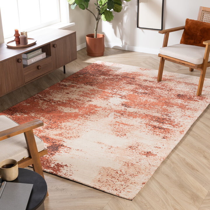 Abstract vloerkleed - Candice Terracotta