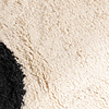Rond Wasbaar vloerkleed - Hazy Zwart/Creme - thumbnail 3