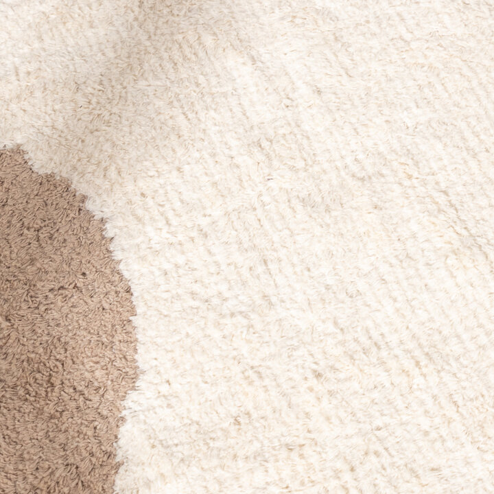 Wasbaar vloerkleed - Hazy Beige/Creme