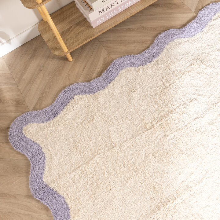 Wasbaar vloerkleed - Hazy Lila/Creme