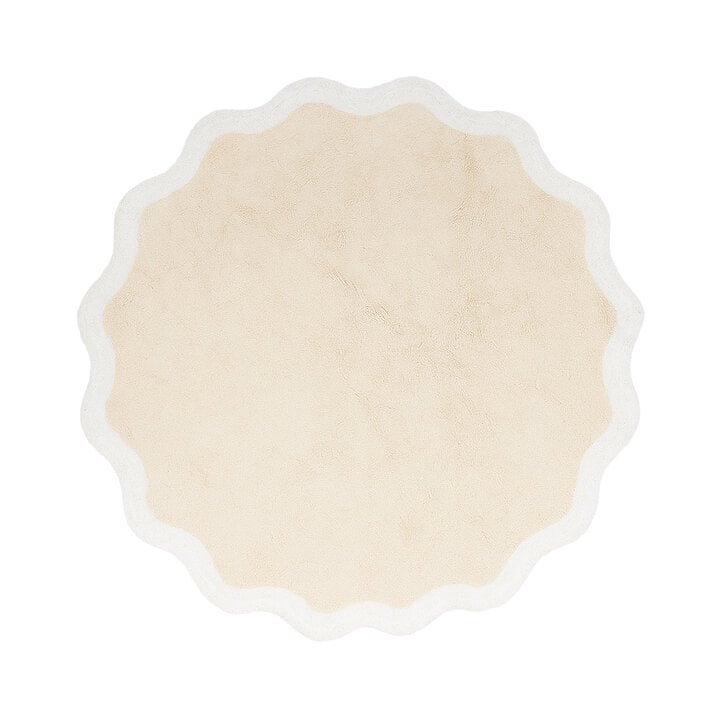 Rond Wasbaar vloerkleed - Hazy Wit/Creme