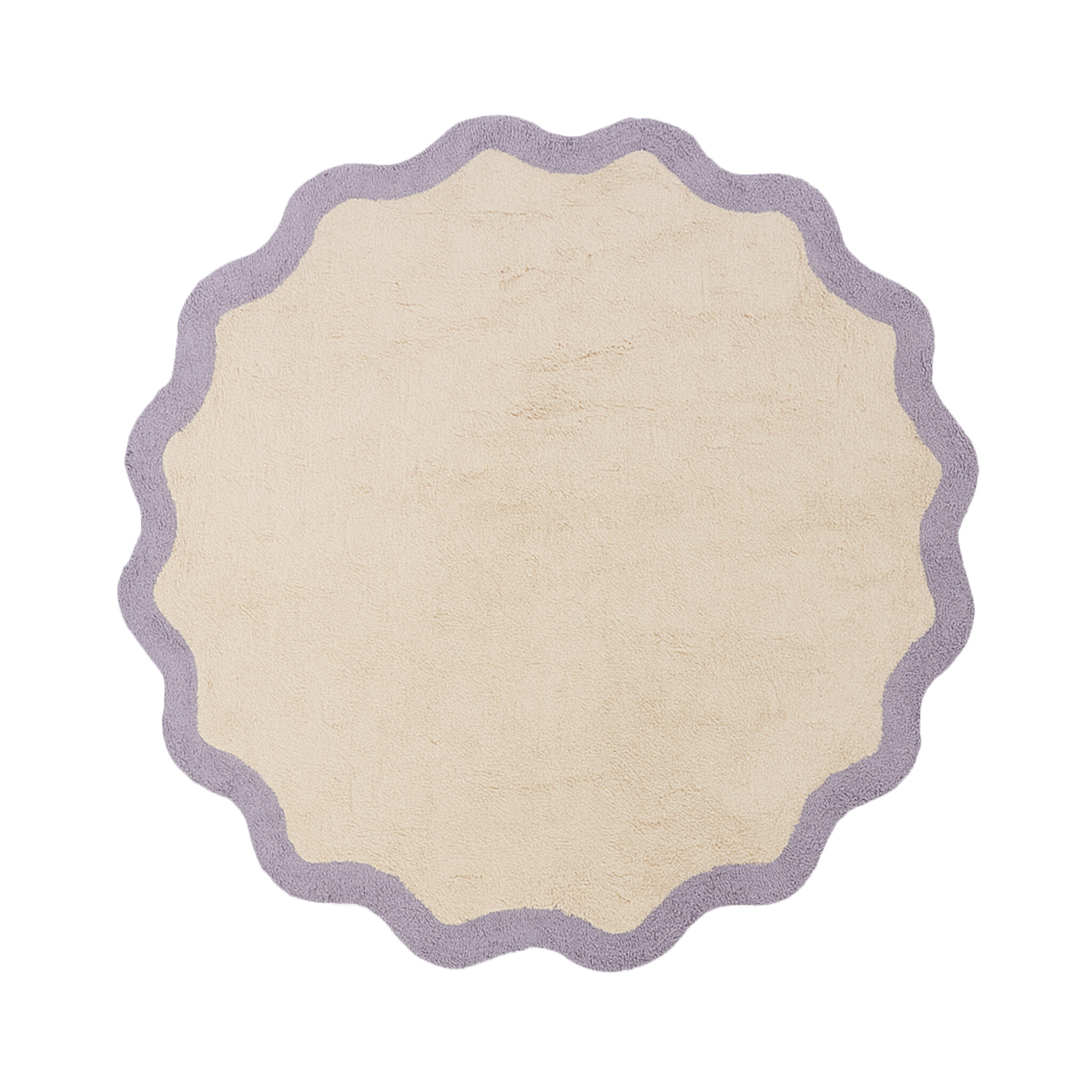 Rond Wasbaar vloerkleed - Hazy Lila/Creme - sfeer