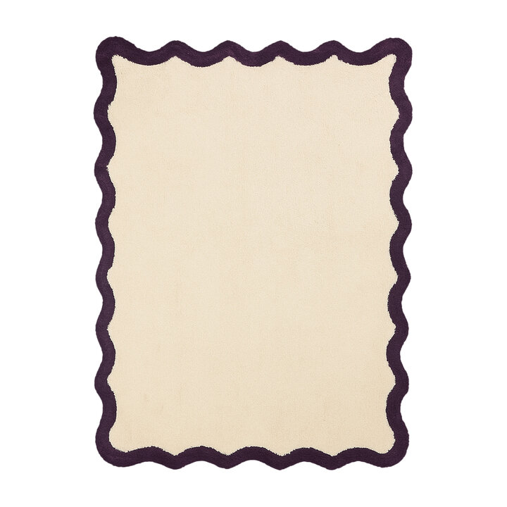 Wasbaar vloerkleed - Hazy Paars/Creme
