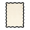 Wasbaar vloerkleed - Hazy Zwart/Creme - thumbnail 1