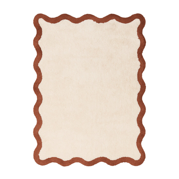 Wasbaar vloerkleed - Hazy Bruin/Creme