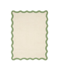 Wasbaar vloerkleed - Hazy Groen/Creme