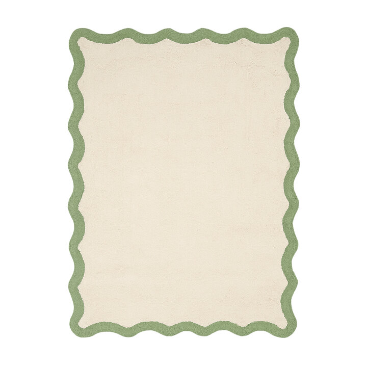 Wasbaar vloerkleed - Hazy Groen/Creme