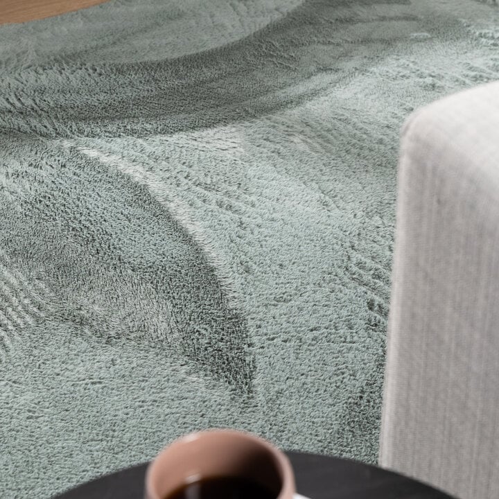 Zacht laagpolig vloerkleed - Cozy Pebble Groen