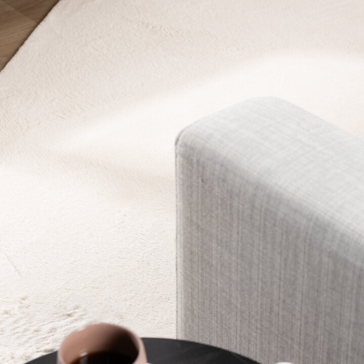 Zacht laagpolig vloerkleed - Cozy Pebble Creme
