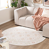 Rond Vloerkleed Bloemen - Celine Roze - thumbnail