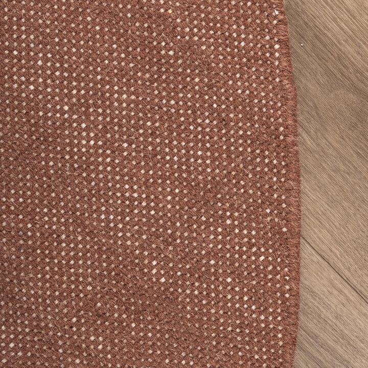 Rond wollen vloerkleed - Reno Bruin