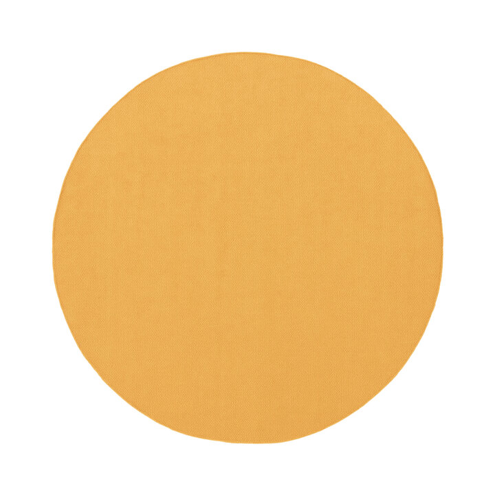 Rond wollen vloerkleed - Reno Okergeel