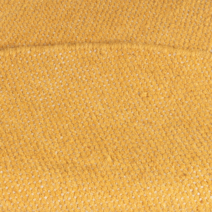 Rond wollen vloerkleed - Reno Okergeel