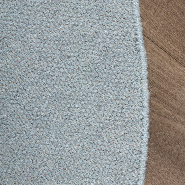 Rond wollen vloerkleed - Reno Blauw