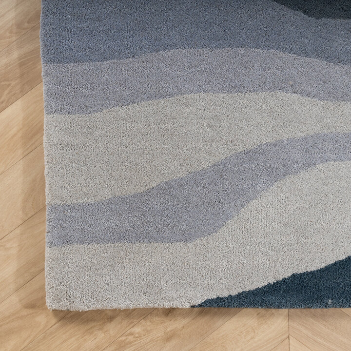 Wollen vloerkleed - Liora Blauw