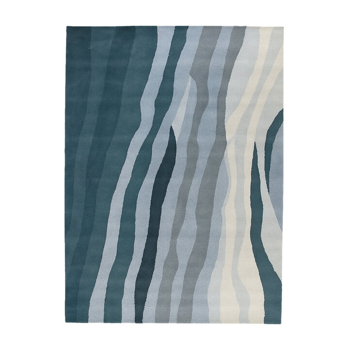 Wollen vloerkleed - Liora Blauw