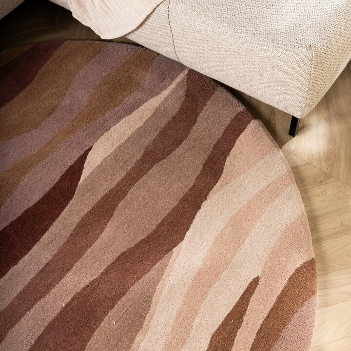 Rond wollen vloerkleed - Liora Roze