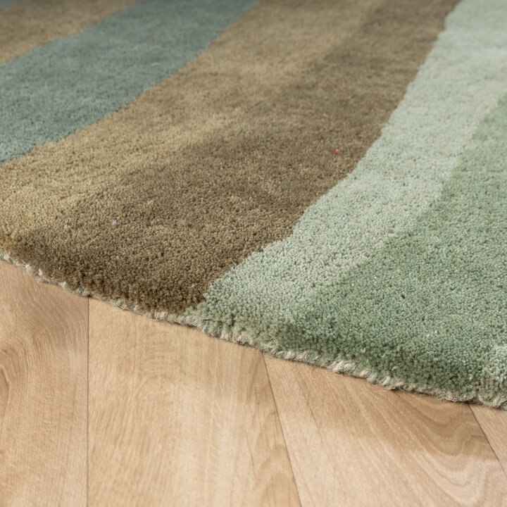 Rond wollen vloerkleed - Liora Groen