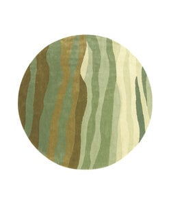 Rond wollen vloerkleed - Liora Groen