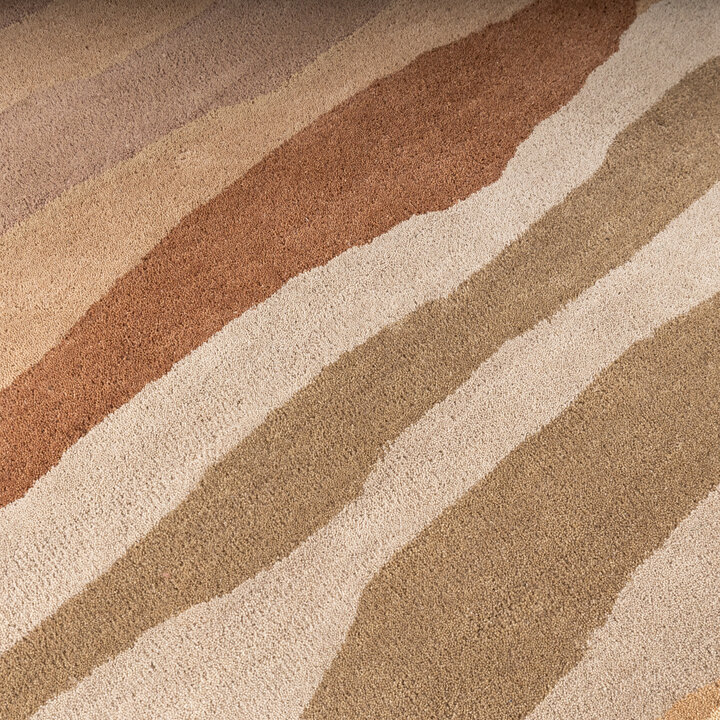 Rond wollen vloerkleed - Liora Beige