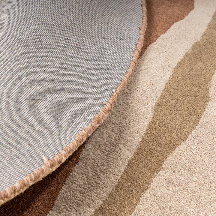 Rond wollen vloerkleed - Liora Beige