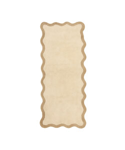 Wasbare loper - Hazy Beige/Creme