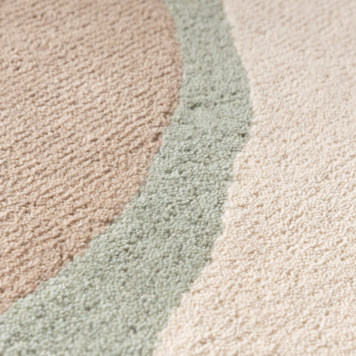 Rond wollen vloerkleed - Vienna Mintgroen