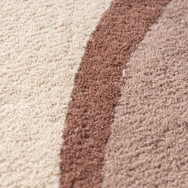 Rond wollen vloerkleed - Vienna Roze