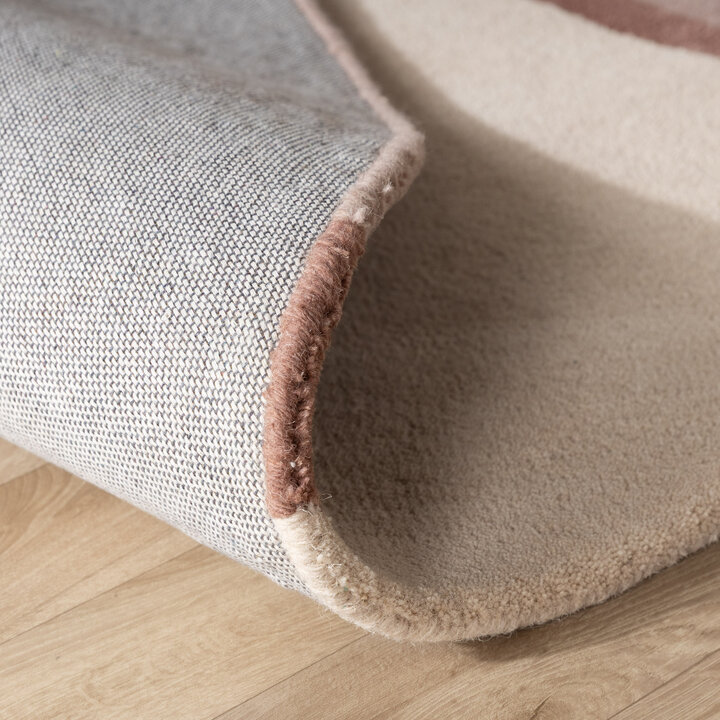 Rond wollen vloerkleed - Vienna Roze