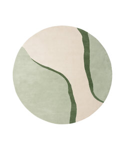 Rond wollen vloerkleed - Vienna Groen