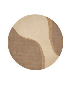 Rond wollen vloerkleed - Vienna Beige