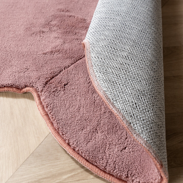 Wasbaar kindervloerkleed - Coco Auto Donkerroze