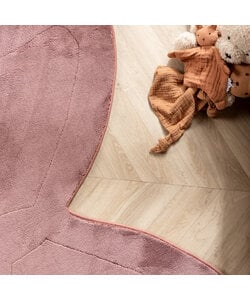 Wasbaar kindervloerkleed - Coco Vlinder Donkerroze