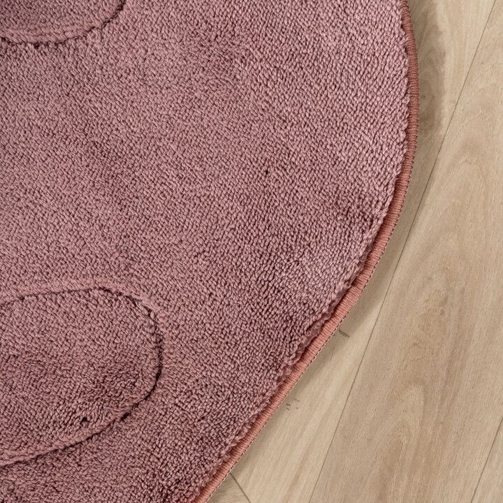 Wasbaar kindervloerkleed - Coco Aardbei Donkerroze