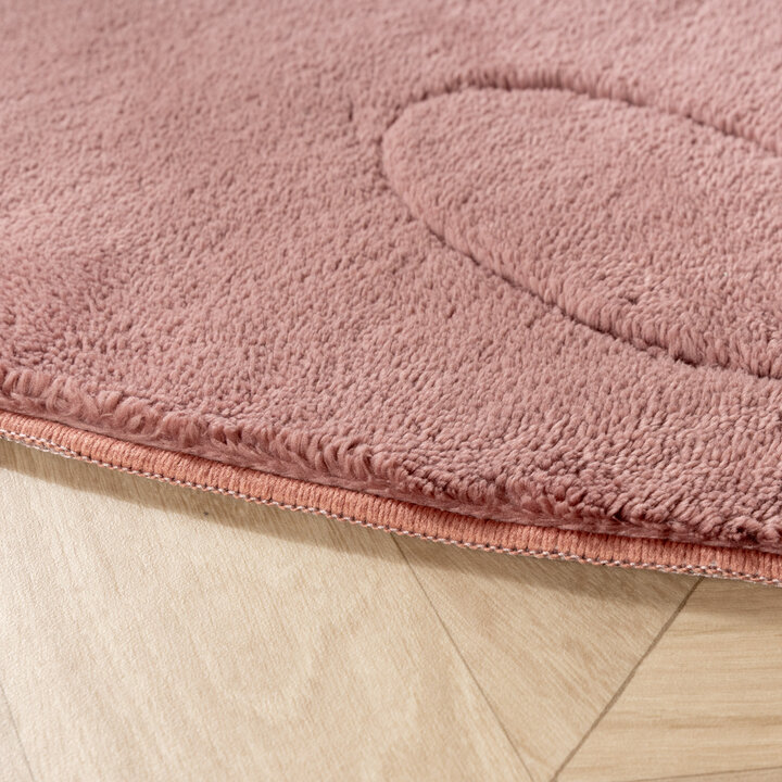 Wasbaar kindervloerkleed - Coco Aardbei Donkerroze