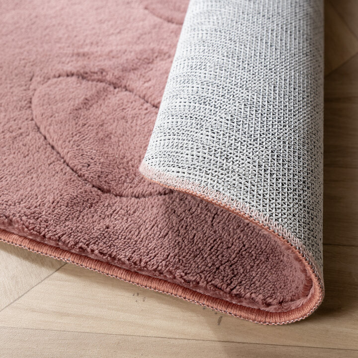 Wasbaar kindervloerkleed - Coco Aardbei Donkerroze