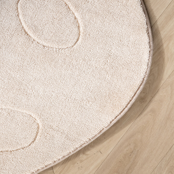 Wasbaar kindervloerkleed - Coco Aardbei Beige