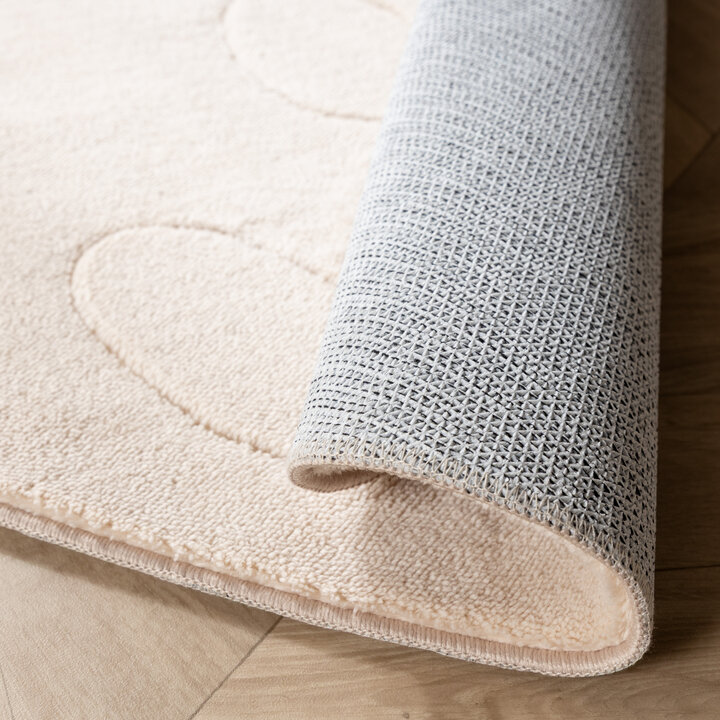 Wasbaar kindervloerkleed - Coco Aardbei Beige