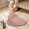 Wasbaar kindervloerkleed - Coco Peer Donkerroze - thumbnail