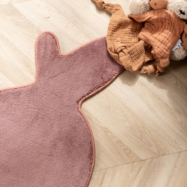 Wasbaar kindervloerkleed - Coco Peer Donkerroze