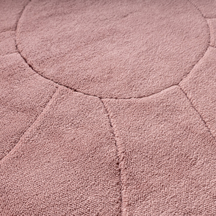 Wasbaar kindervloerkleed - Coco Bloem Donkerroze