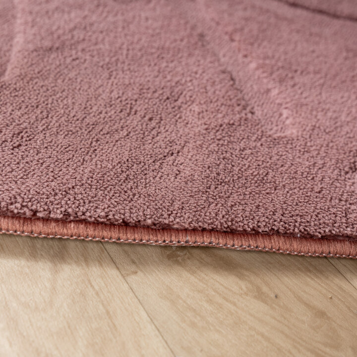 Wasbaar kindervloerkleed - Coco Blad Donkerroze