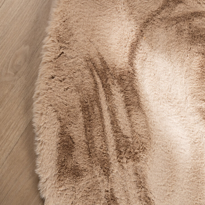 Rond Hoogpolig vloerkleed - Comfy Supreme Beige