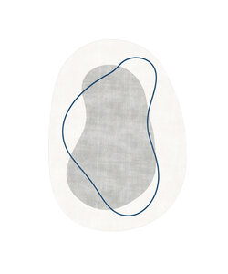 Organisch vloerkleed - Elyra Grijs/Blauw